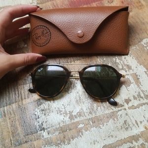 Ray-Ban Aviator Tortoise Rim Sunglasses